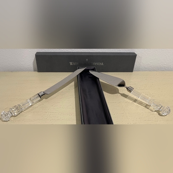 Waterford Crystal Other - Rare Vintage Waterford Lismore Offset Cake Knife & Server Set  NIB Wedding Ready